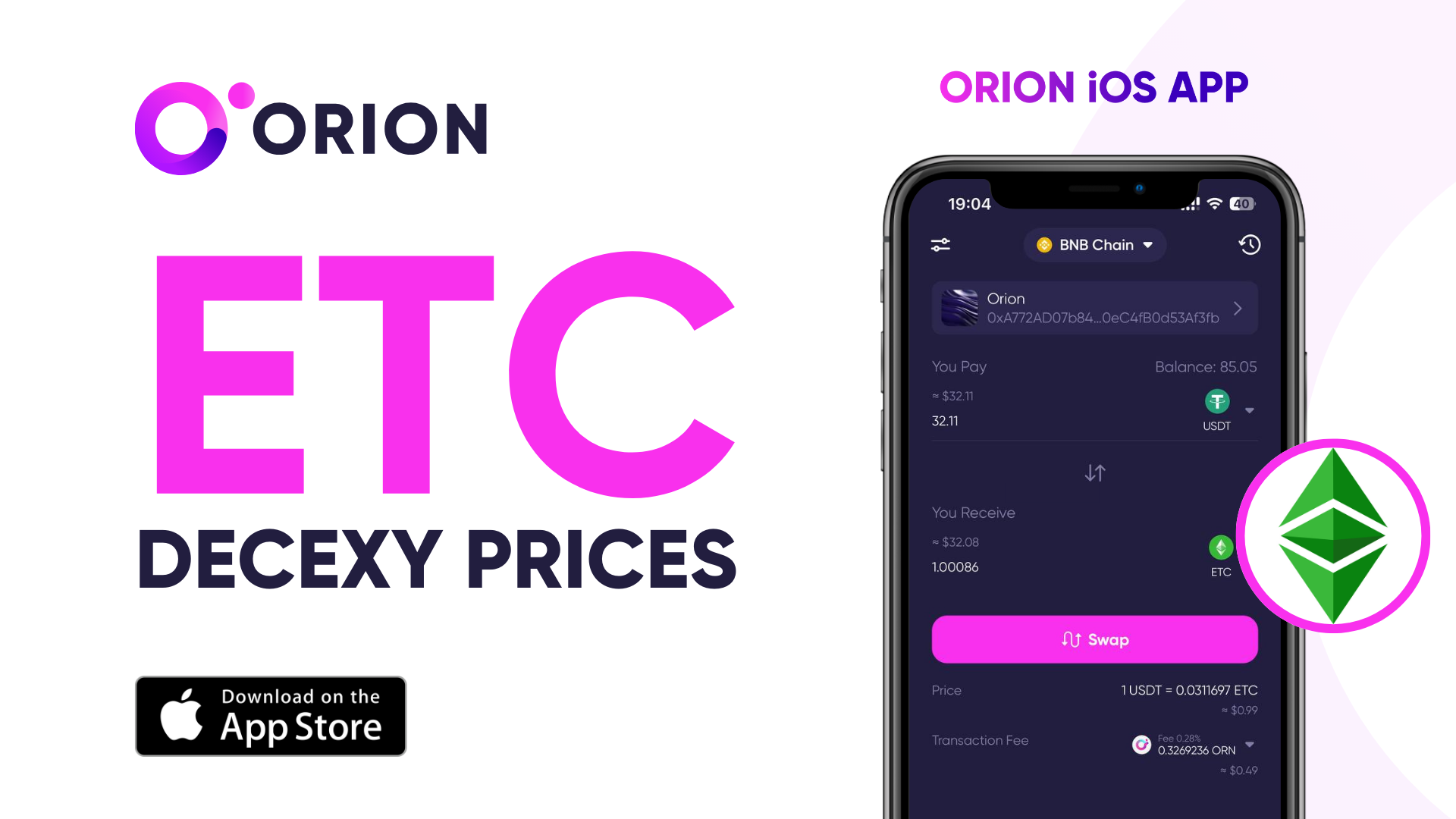 Trade ETC on Orion